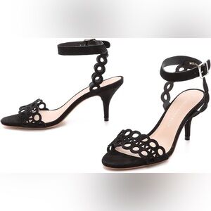 Loeffler Randall Opal Nubuck Black Suede Sandals size 9